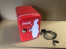 COCA COLA MINI FRIDGE 12V DC 240V AC SUIT CHILDS BEDROOM GAME PLAY ROOM USED