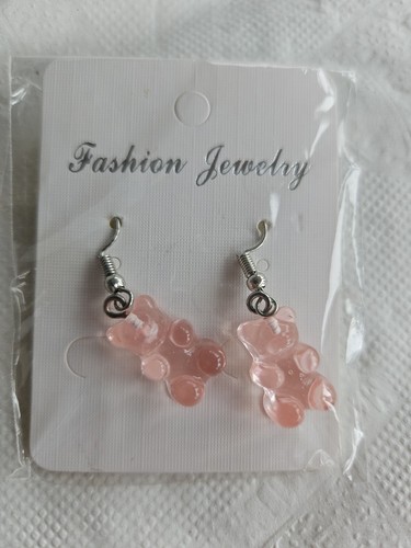 Gummy bear pink - bear, earrings