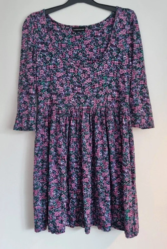 Floral print long - sleeve, dress