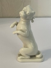 Nymphenburg Porcelain 2095 Blanc De Chine Miniature Pug Begging On Hind Legs