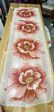 Scarf Large Dark Pink Poppies