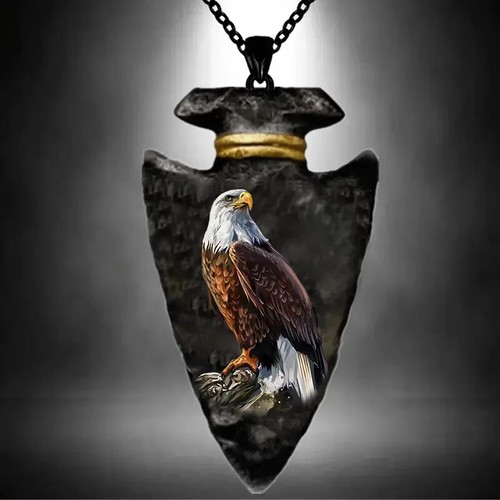 Bald eagle necklace pendant - necklace,