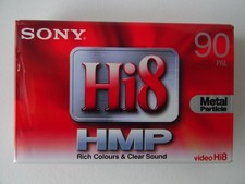 Sony Hi8 - P5-90HMP3 Camcorder Video Tape 8mm PAL 90Mins Metal Particle Sealed