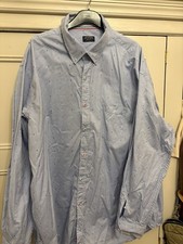 Paul and Shark Light Blue Shirt 27 Pit to Pit Has Anchor Design 100% Cotton