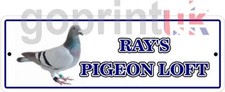Personalised pigeon loft room etc garden shed sign plaque