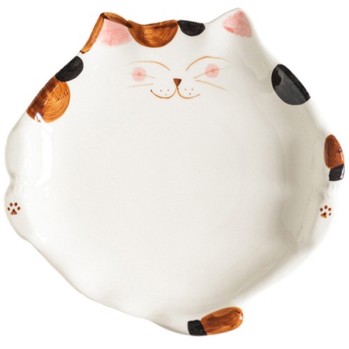Ceramic cat shaped dinner - shaped,
