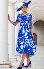Blue Floral Off Shoulder