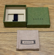 Genuine Original Small Gucci Green Jewellery Pendant Necklace Box with Pouch