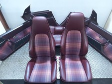 Porsche 944 Turbo Silver Rose Complete Interior Seats With Door Cards Burgundy.