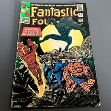 Fantastic Four #52 1966 1st Appearance of Black Panther Marvel Silver Age Comic