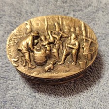 Vintage Silver Oval Pill Box