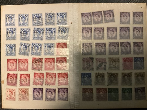 Old british stamps - old, collection
