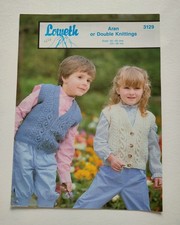 Loweth Aran DK Knitting Pattern - Toddlers' Waistcoats - 20-26" / 50-65 cm Chest