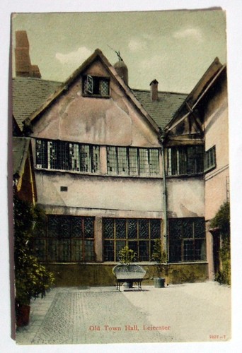 Postcard old town hall - old,