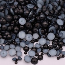 AB Imitation Pearls Half Round Flat back Beads Face Embellishment Card Making