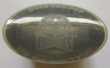 PRINGLES POP SNACK BOX LUNCH CONTAINER  SILVER GLITTER   1990's  VINTAGE