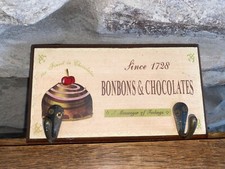 Vintage Shabby Chic French Style Hooks Bonbon Chocolate Kitchen Teatowel Keys