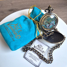 Disney Alice In Wonderland Pocket Watch Metal Collectors Movie Merchandise NEW