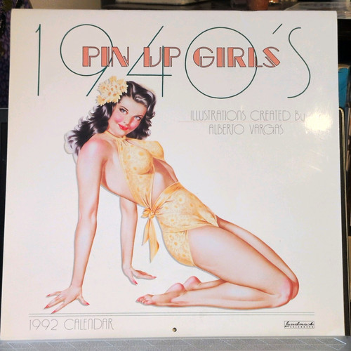Pin girls 1992 calendar - up,
