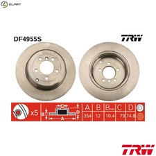 2x BRAKE DISC DF4955S FOR LAND