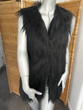 Topshop black Shaggy Faux Fur