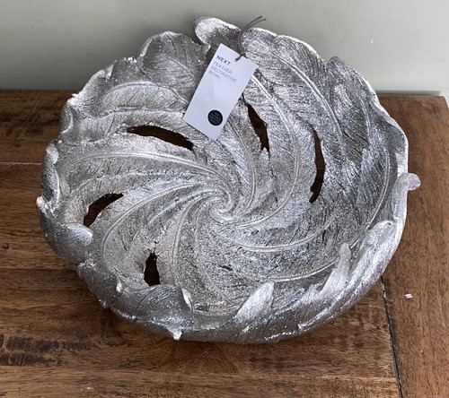 Next bowl feather silver round - bowl,