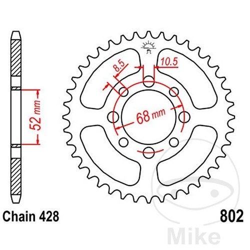 Sprocket pitch 428 teeth - pitch,