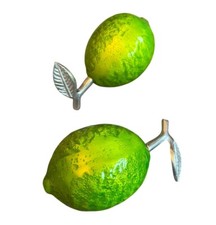 Lime Ornament  X2 Vintage Retro