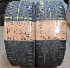 2 X 275 40 20 2754020RF PIRELLI RUNFLAT PART WORN WINTER TYRES