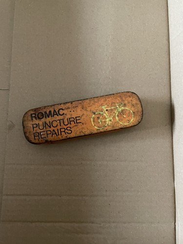 Vintage romac cycle repair tin - romac,