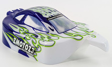 RC Buggy Body Shell Fits 1/10 Buggys HSP Himoto Prepainted + Stickers Blue/Grn