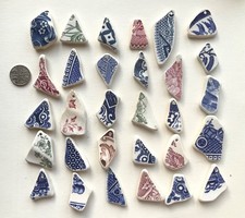 30 Drilled Sea Glass Style