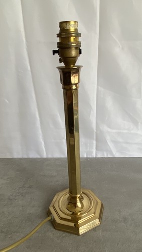 Vintage brass hexagonal column - vintage,