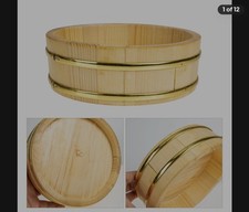 Sushi Bucket Rice Mixing Tub Lightweight Wooden Rice Mixing Bowl for Restaurant