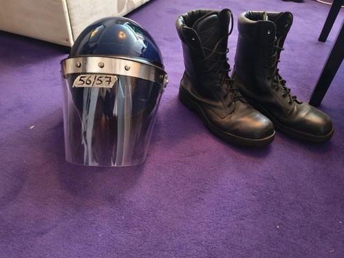 Riot police helmet and - helmet, boots