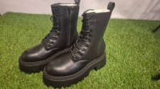 Black PU Military Style Boot