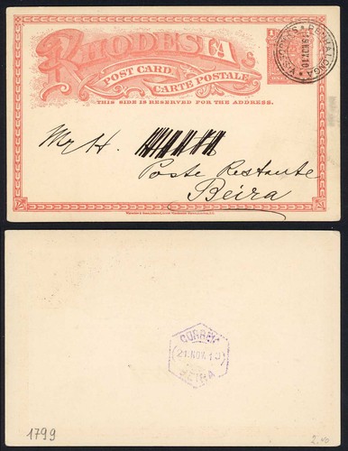 Rhodesia 1910 prepaid - 1910, 1d