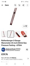 Rothenberger 60mb U Gauge Gas Pressure Gauge