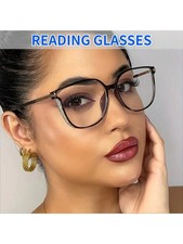 Oversized Square Reading Glasses Large Frame High-definition Presbyopia Diopter