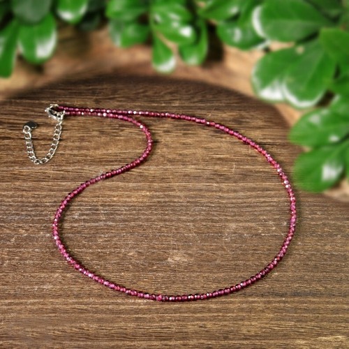 Natural garnet faceted round - natural,