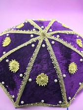 Purple (Fancy) Wedding Mehndi Party Decor Pakistani Hand-made Umbrella UK SELLER
