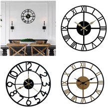 Oversized Metal Wall Clock