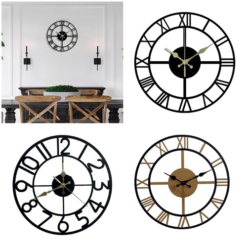 Oversized metal wall - wall, clock