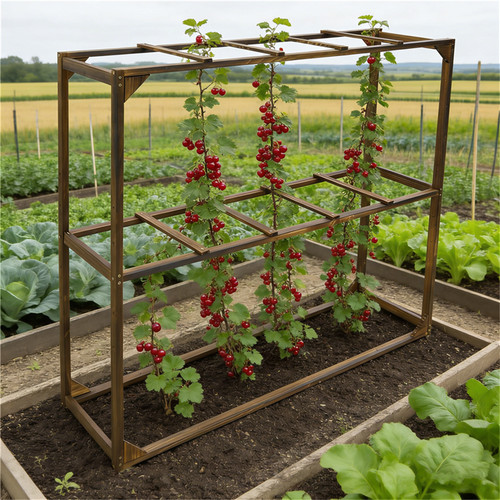 Wooden tomato cages garden - tomato,