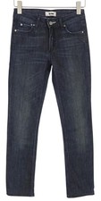 ACNE Hex/Over Women Jeans W26 Dark Blue Faded Whiskers Straight Fit Denim *