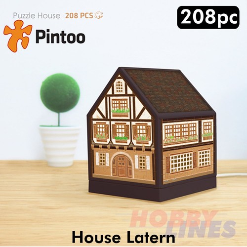 Puzzle house latern half - 3d,