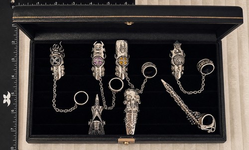 7pcs gothic skeleton - gothic, chain