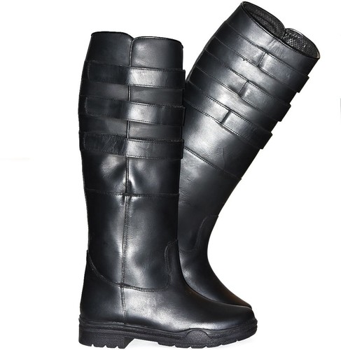 Ladies mens black leather long - ladies,