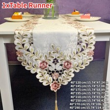 Flower Embroidery Table Runner