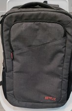 Vessel Netflix Promo Sponsored Event Gray Padded Waterproof Backpack Laptop Bag